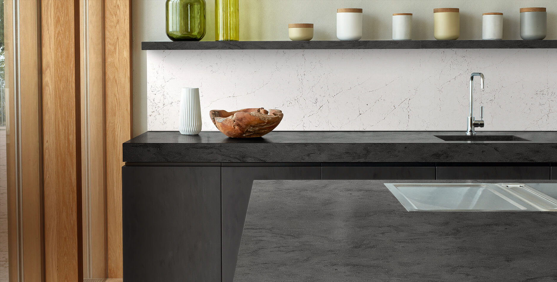 Concrete Worktop with Beautiful Drainer
